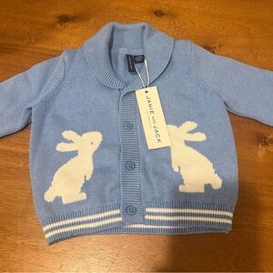 Janie and Jack Light Blue Knit Sweater (3-6 MONTHS)